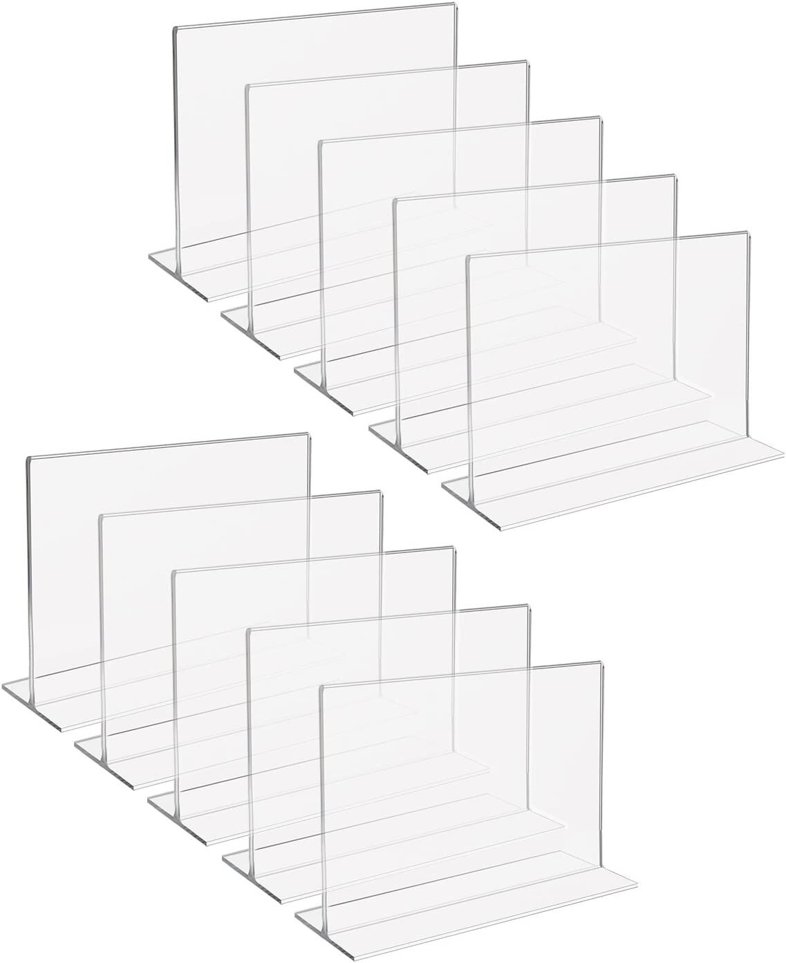 HMF 10x Acryl Tischaufsteller gerade Querformat DIN A6