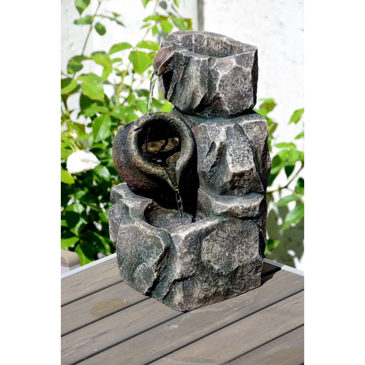Architektur, Springbrunnen, Wasser, Fels